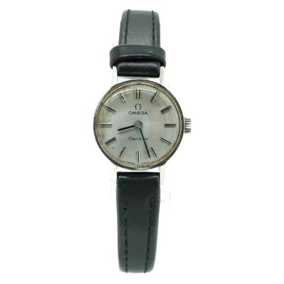 Omega Watch 511.0426 Geneve 19mm Women's Silver X Black manual 17 Jewels working - Picture 13 of 13